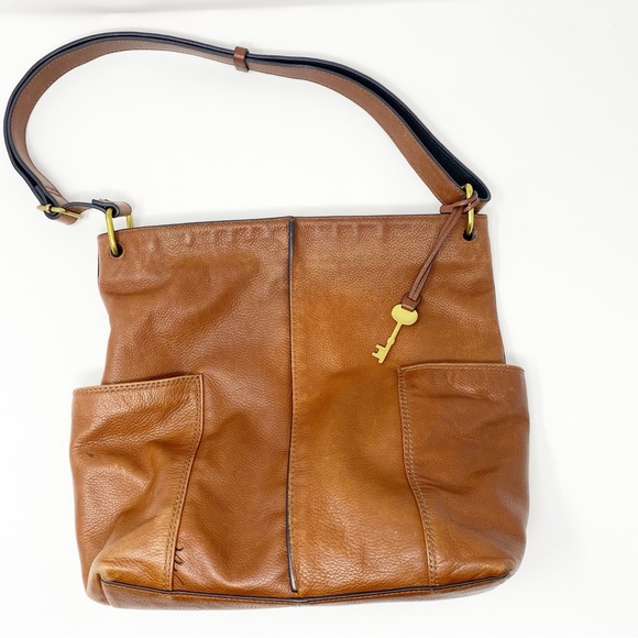 Fossil Leather Shoulder Bag - Picture 1 of 15